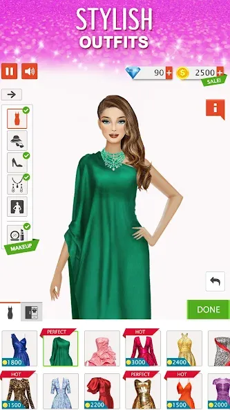 Скачать Fashion Stylist: Dress Up Game взлом на бесконечные деньги + мод меню screen 2