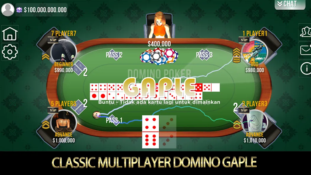 Скачать Domino Poker QiuQiu Gaple (Домино Покер ЧиЧи Гапле) взлом на бесконечные деньги + мод меню screen 1