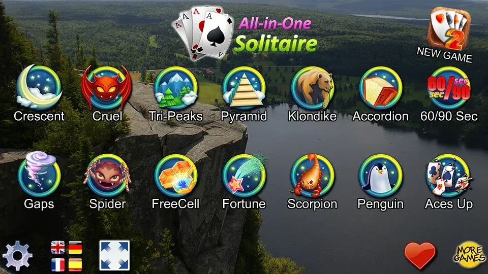 Скачать All-in-One Solitaire взлом на бесконечные деньги + мод меню screen 1