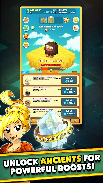 Скачать Clicker Heroes — Idle RPG (Кликер Герои) взлом на бесконечные деньги + мод меню screen 1