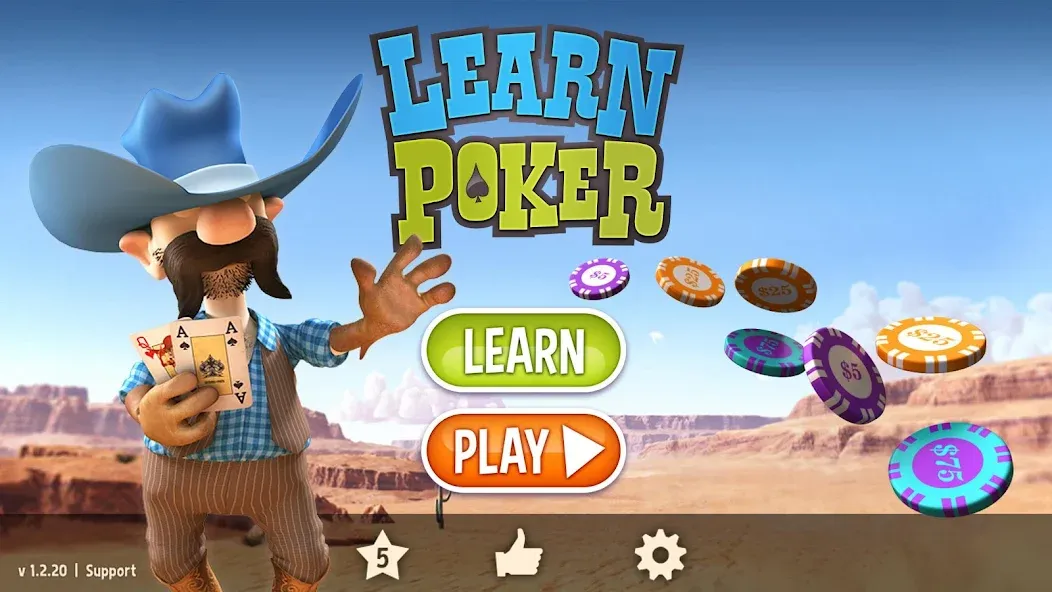 Скачать Learn Poker — How to Play взлом на бесконечные деньги + мод меню screen 1