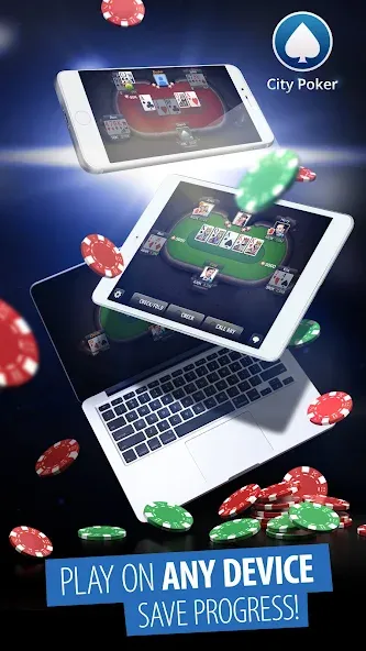 Скачать City Poker: Holdem, Omaha (Сити Покер) взлом на бесконечные деньги + мод меню screen 3