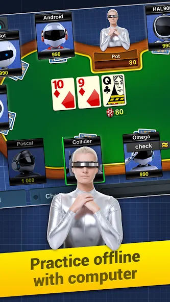 Скачать Poker Arena: texas holdem game (Покер Арена) взлом на бесконечные деньги + мод меню screen 5