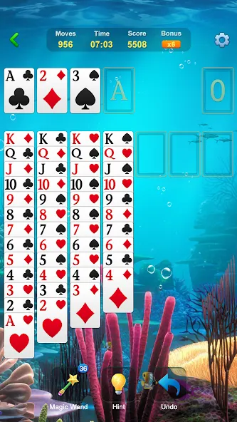 Скачать Solitaire — Classic Card Games взлом на бесконечные деньги + мод меню screen 2