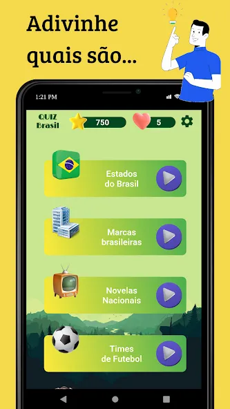 Скачать Quiz Brasil (Квиз Бразилия) взлом на бесконечные деньги + мод меню screen 2