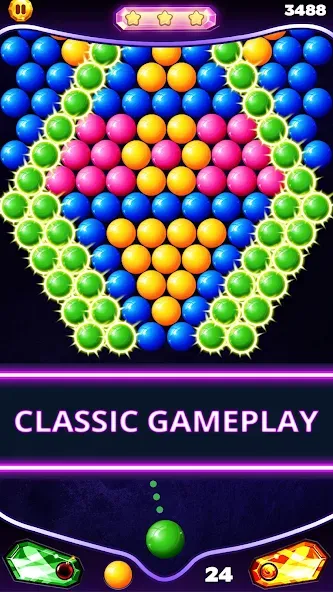 Скачать Bubble Shooter Classic (Бабл Шутер Классик) взлом на бесконечные деньги + мод меню screen 2