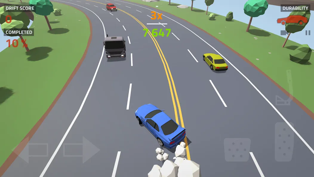 Скачать Polygon Drift: Traffic Racing (Полигон Дрифт) взлом на бесконечные деньги + мод меню screen 5