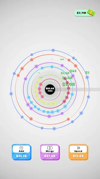 Скачать Idle Orbiters (Айдл Орбитерс) взлом на бесконечные деньги + мод меню screen 1