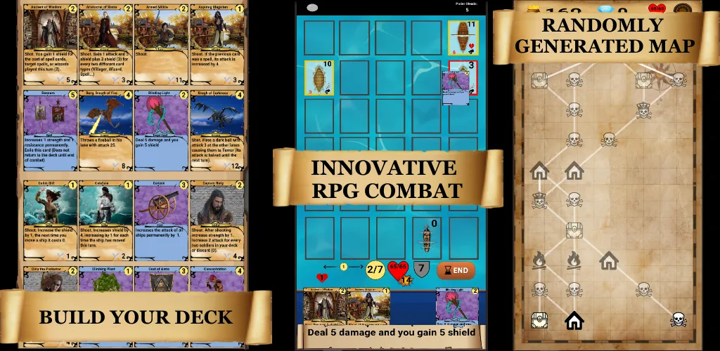 Скачать RogueShip — RPG Roguelike Card (РоугеШип) взлом на бесконечные деньги + мод меню screen 2