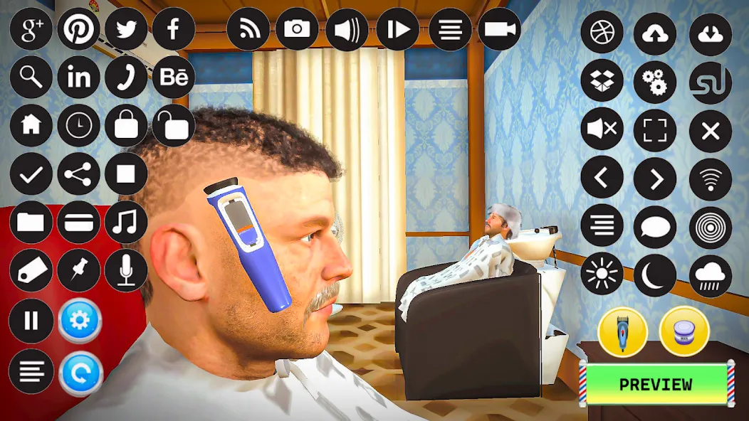 Скачать Barber Shop Hair Cut Sim Games взлом на бесконечные деньги + мод меню screen 2