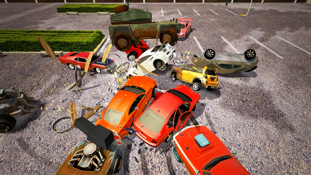 Скачать Demolition Derby Mad Car Crash (Дерби Деструкция Симулятор) взлом на бесконечные деньги + мод меню screen 4