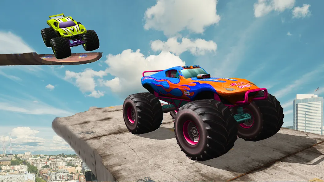 Скачать Monster Truck Car Game 3d взлом на бесконечные деньги + мод меню screen 1