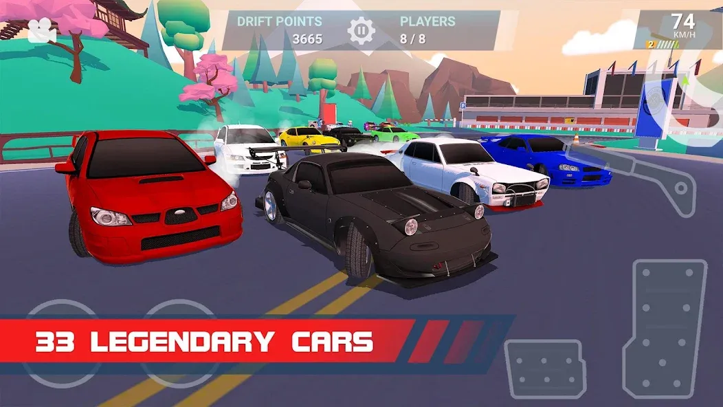 Скачать Drift Clash Online Racing (Дрифт Клаш) взлом на бесконечные деньги + мод меню screen 4