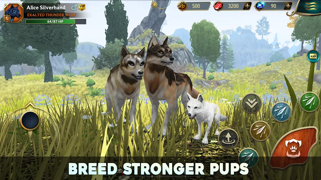 Скачать Wolf Tales — Wild Animal Sim взлом на бесконечные деньги + мод меню screen 1