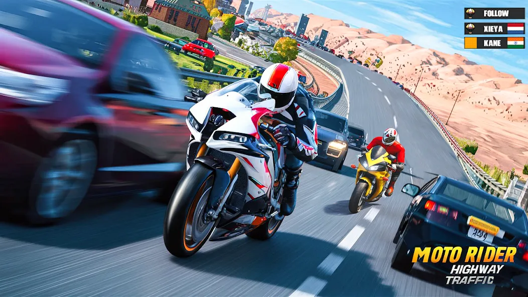 Скачать Moto Racing 3d Motorcycle Game взлом на бесконечные деньги + мод меню screen 4