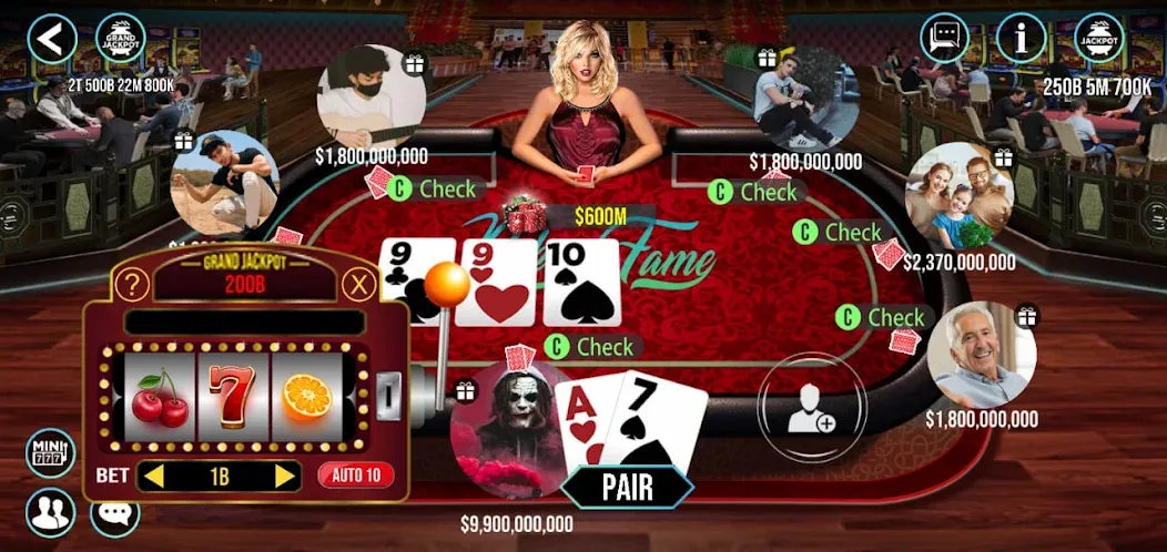 Скачать POKER FAME (ПОКЕР ФЕЙМ) взлом на бесконечные деньги + мод меню screen 3