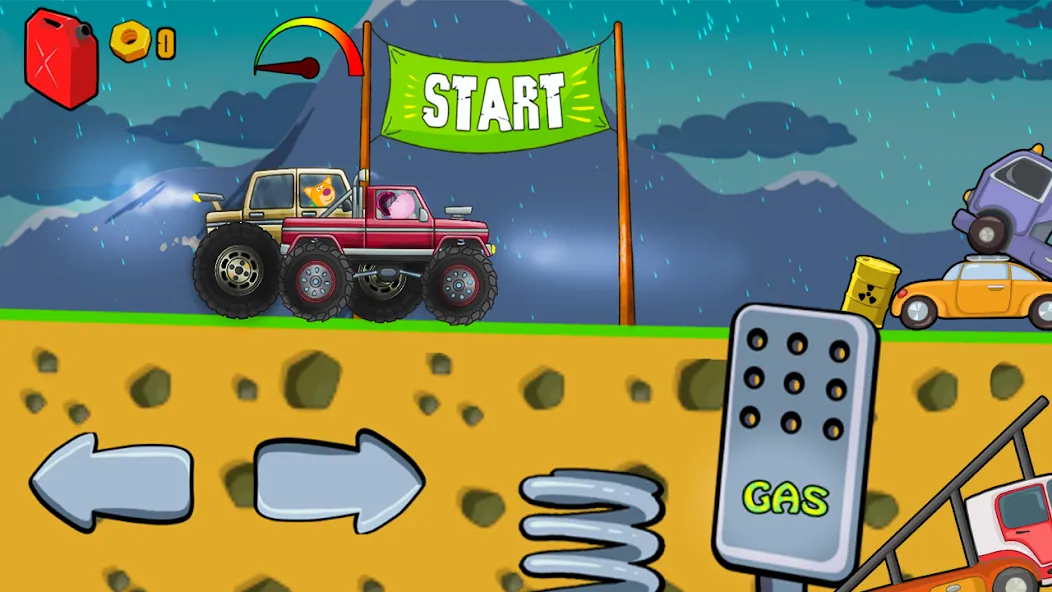 Скачать Kids Monster Truck Racing Game взлом на бесконечные деньги + мод меню screen 1