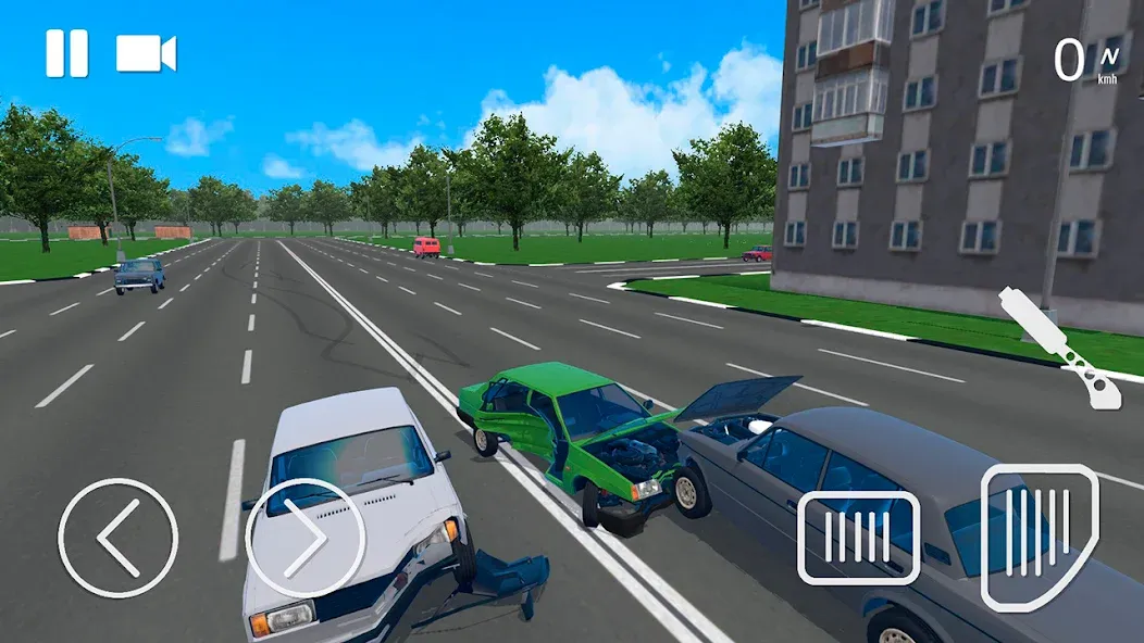 Скачать Russian Car Crash Simulator (Рашн Кар Краш Симулятор) взлом на бесконечные деньги + мод меню screen 1