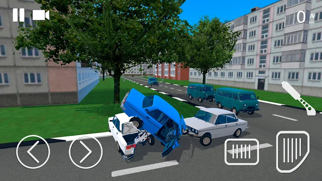 Скачать Russian Car Crash Simulator (Рашн Кар Краш Симулятор) взлом на бесконечные деньги + мод меню screen 2