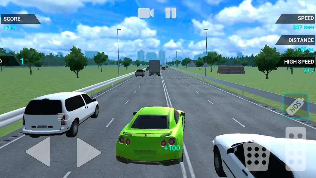 Скачать Traffic Racer Speeding Highway (Трафик Рейсер Скоростная Шоссе) взлом на бесконечные деньги + мод меню screen 3