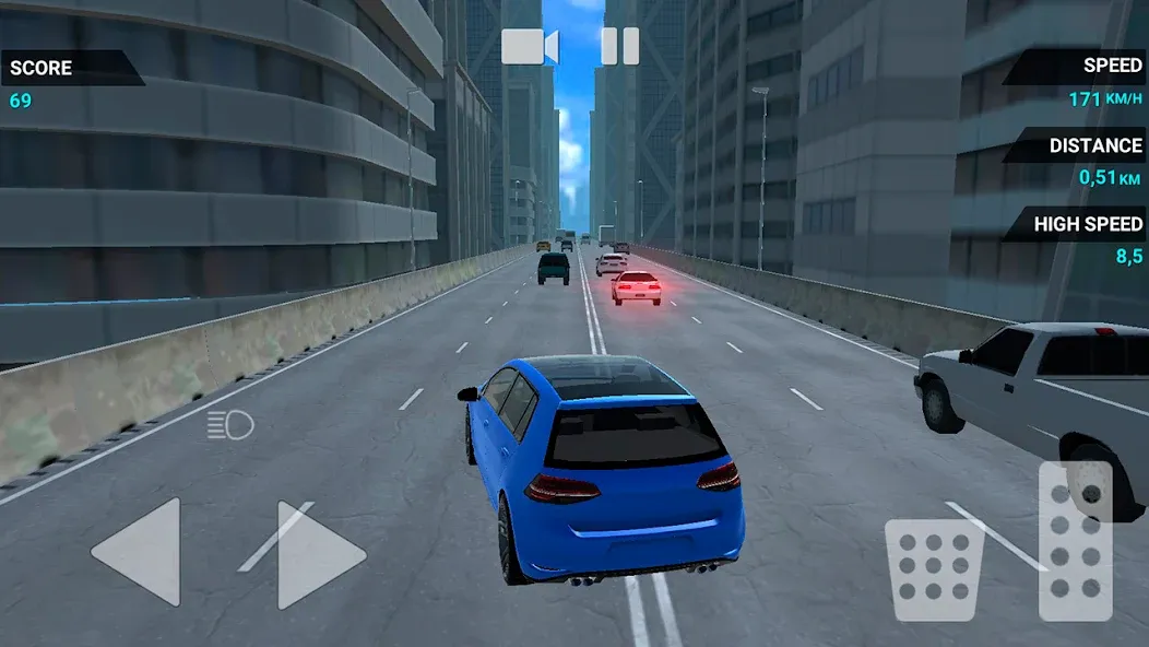 Скачать Traffic Racer Speeding Highway (Трафик Рейсер Скоростная Шоссе) взлом на бесконечные деньги + мод меню screen 5