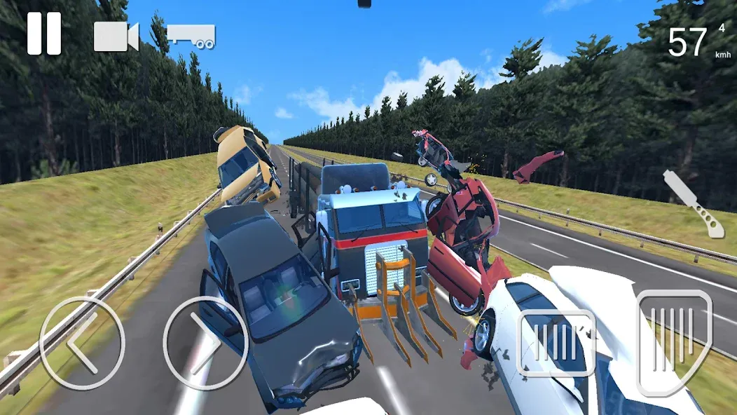 Скачать Truck Crash Simulator Accident (Симулятор ДТП с грузовиком) взлом на бесконечные деньги + мод меню screen 2