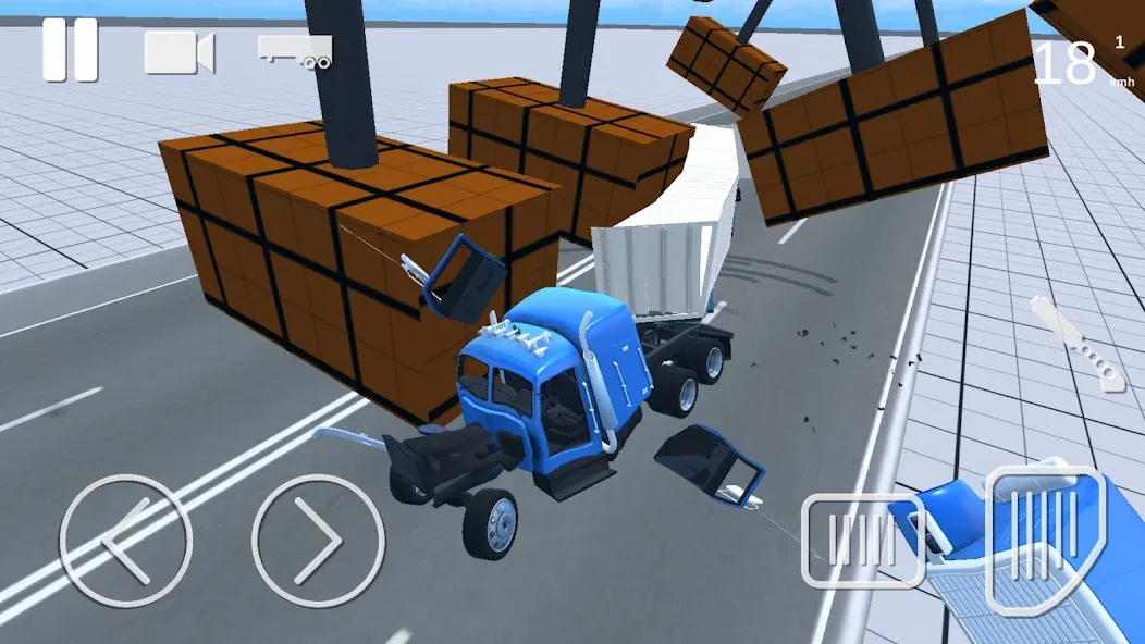 Скачать Truck Crash Simulator Accident (Симулятор ДТП с грузовиком) взлом на бесконечные деньги + мод меню screen 3