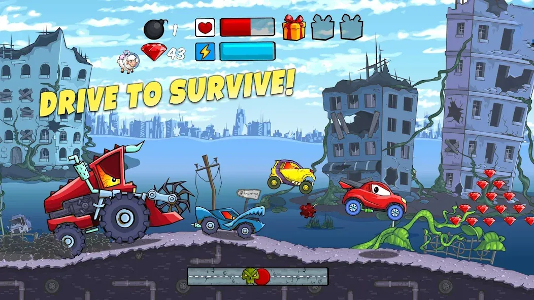 Скачать Car Eats Car — Apocalypse Race (Кар Итс Кар) взлом на бесконечные деньги + мод меню screen 1