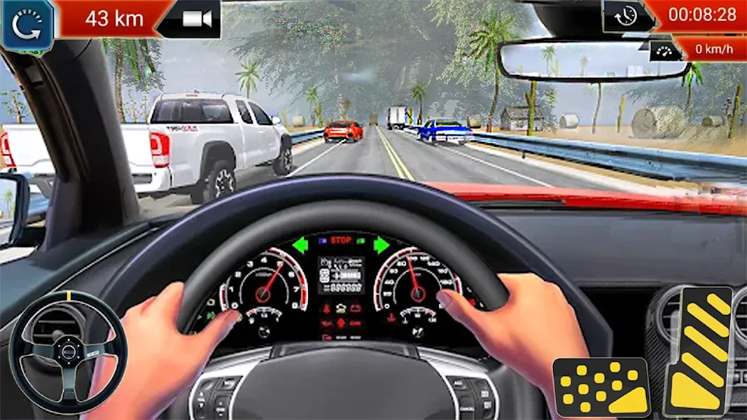 Скачать Car Highway Racing for Speed (Трафик Рейсер Трафик игры) взлом на бесконечные деньги + мод меню screen 3