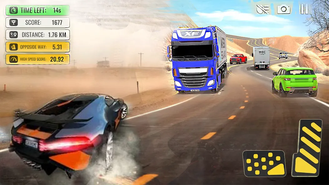 Скачать Car Highway Racing for Speed (Трафик Рейсер Трафик игры) взлом на бесконечные деньги + мод меню screen 4