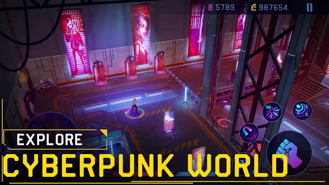 Скачать Rush Angel — Cyberpunk RPG (Раш Энджел) взлом на бесконечные деньги + мод меню screen 3