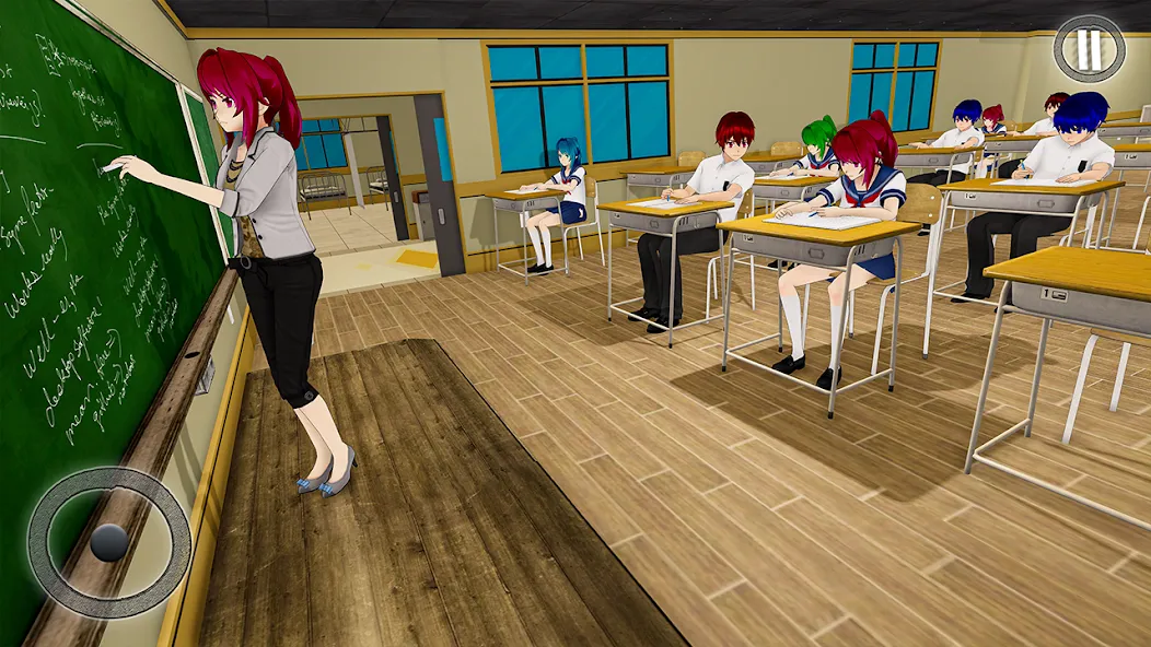 Скачать Anime Girl School Teacher 3D взлом на бесконечные деньги + мод меню screen 2