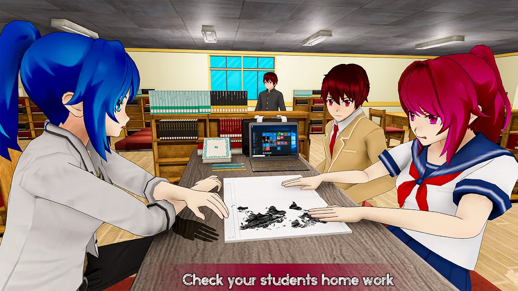 Скачать Anime Girl School Teacher 3D взлом на бесконечные деньги + мод меню screen 5