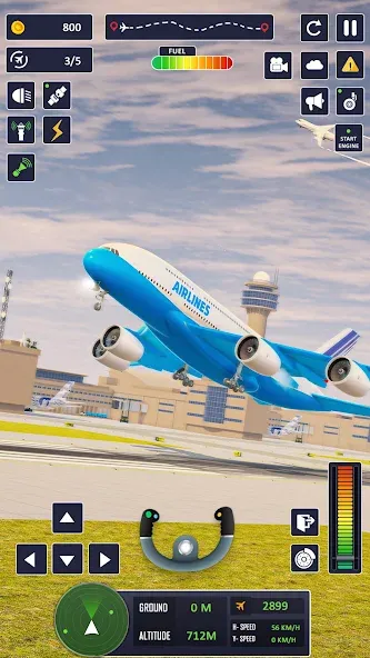 Скачать Airplane Game Flight Simulator взлом на бесконечные деньги + мод меню screen 1