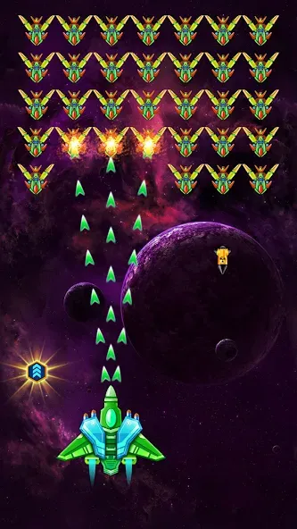 Скачать Galaxy Attack: Shooting Game (Гэлэкси Аттак) взлом на бесконечные деньги + мод меню screen 1