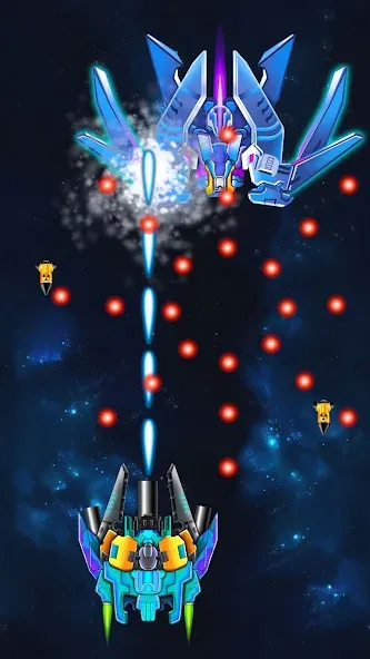 Скачать Galaxy Attack: Shooting Game (Гэлэкси Аттак) взлом на бесконечные деньги + мод меню screen 5