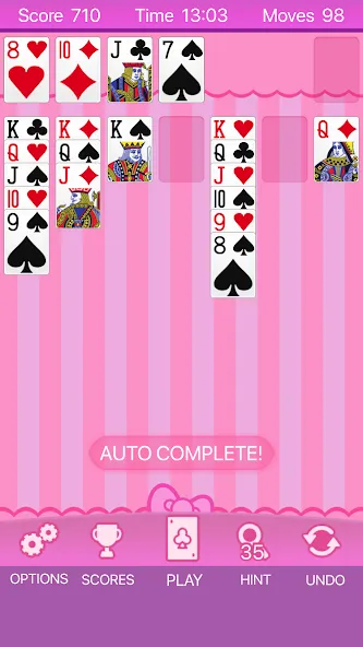 Скачать Pink Solitaire (Пинк Солитер) взлом на бесконечные деньги + мод меню screen 1