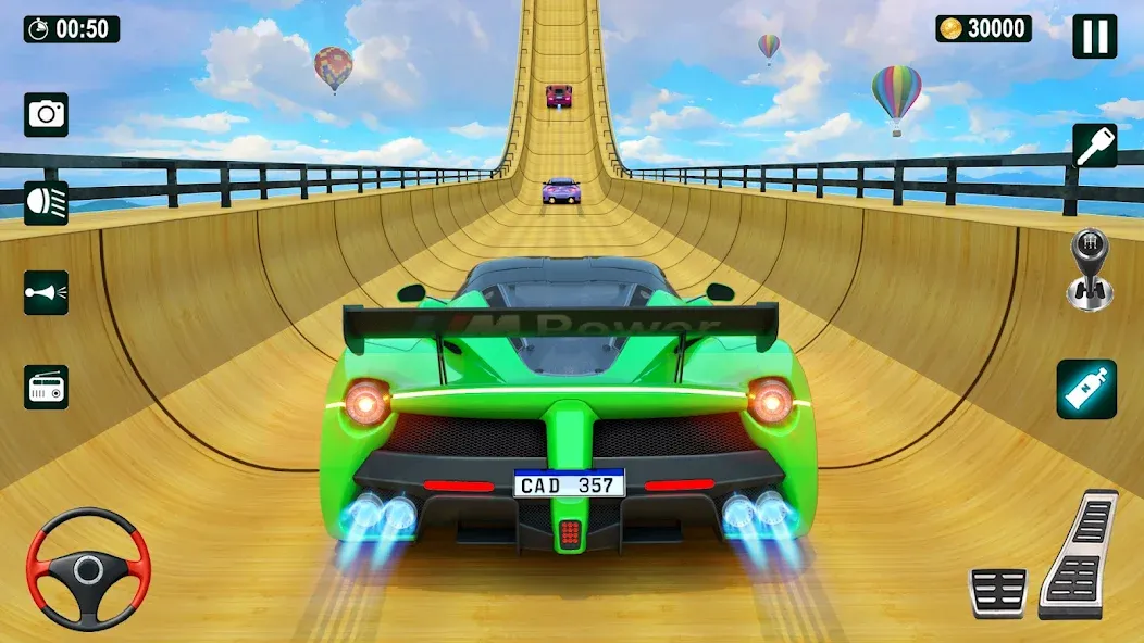 Скачать GT Car Stunt 3D: Ramp Car Game взлом на бесконечные деньги + мод меню screen 1