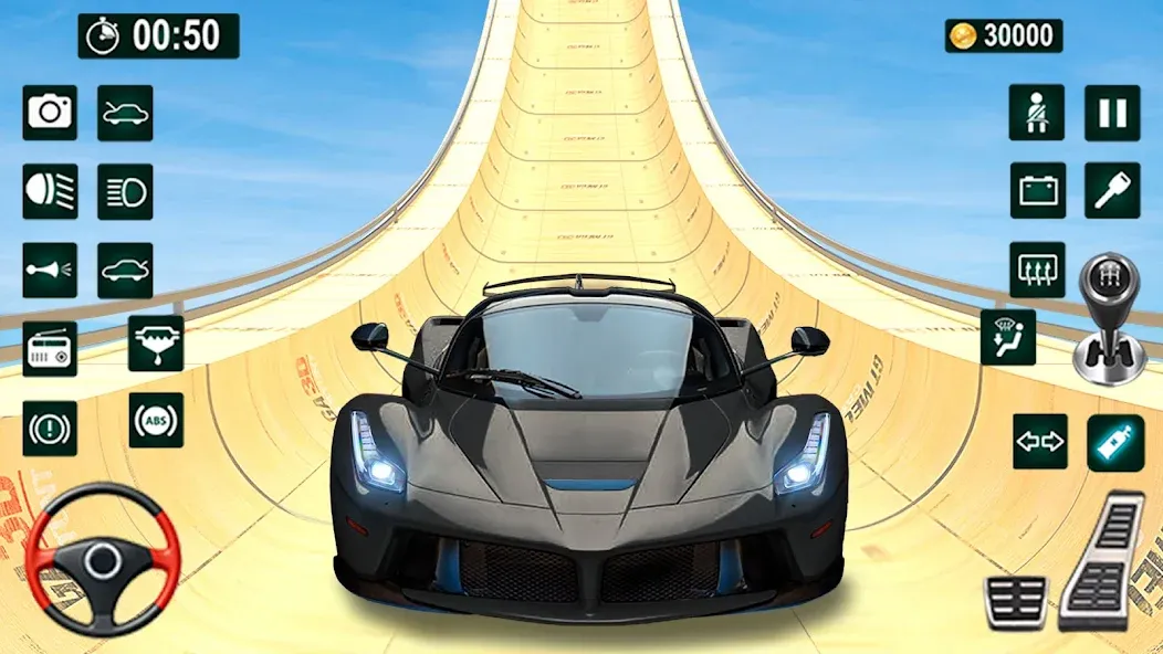 Скачать GT Car Stunt 3D: Ramp Car Game взлом на бесконечные деньги + мод меню screen 2