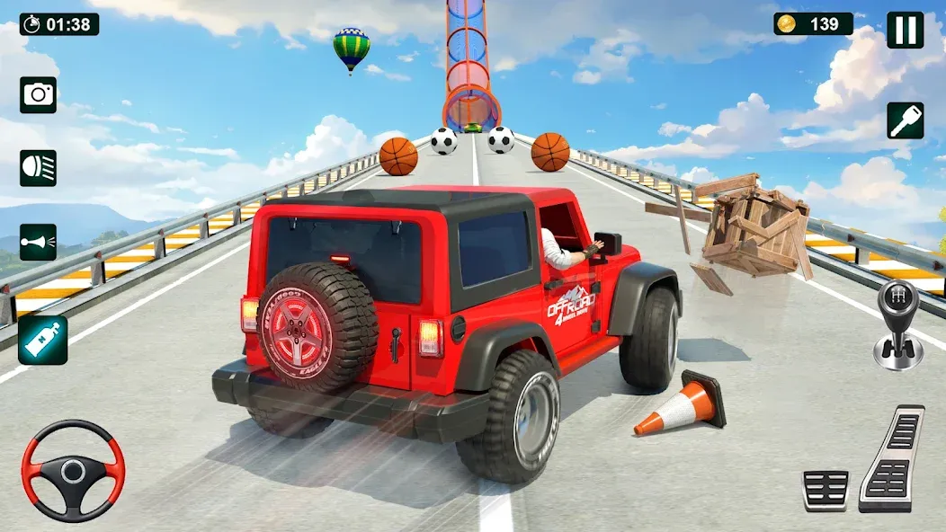 Скачать GT Car Stunt 3D: Ramp Car Game взлом на бесконечные деньги + мод меню screen 3