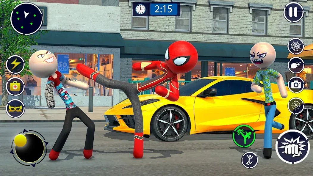 Скачать Spider Stickman Rope Hero Game взлом на бесконечные деньги + мод меню screen 3