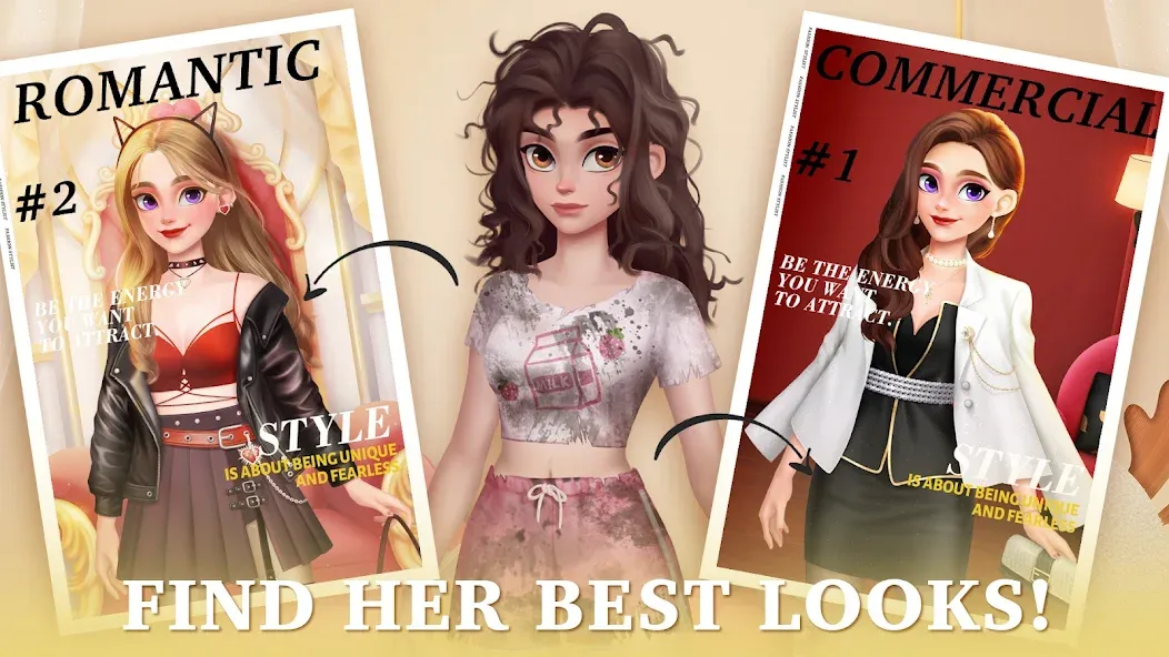 Скачать Fantasy Stylist: Match 3 (Фантазийный стилист) взлом на бесконечные деньги + мод меню screen 2