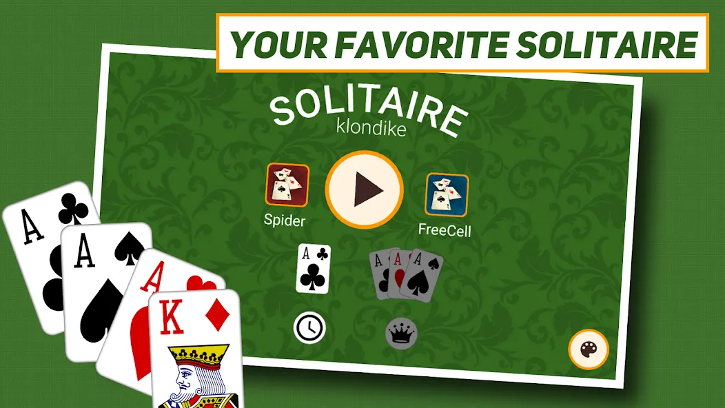 Скачать Klondike Solitaire: Classic взлом на бесконечные деньги + мод меню screen 1