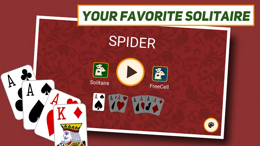 Скачать Spider Solitaire: Classic взлом на бесконечные деньги + мод меню screen 1