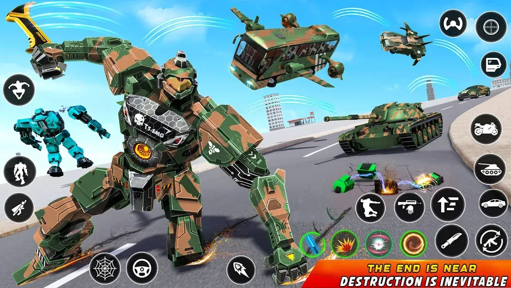 Скачать Army Bus Robot Car Game 3d взлом на бесконечные деньги + мод меню screen 1