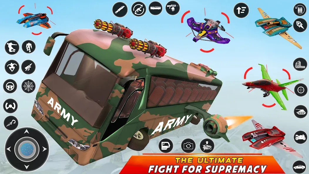 Скачать Army Bus Robot Car Game 3d взлом на бесконечные деньги + мод меню screen 5