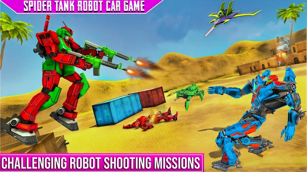 Скачать Spider Mech Wars — Robot Game взлом на бесконечные деньги + мод меню screen 4