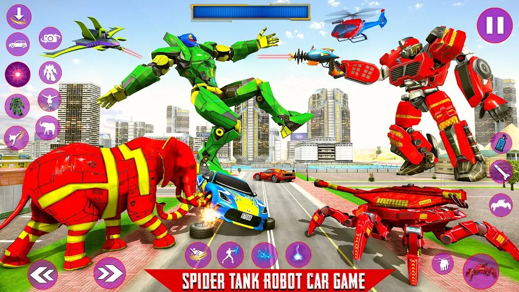 Скачать Spider Mech Wars — Robot Game взлом на бесконечные деньги + мод меню screen 5