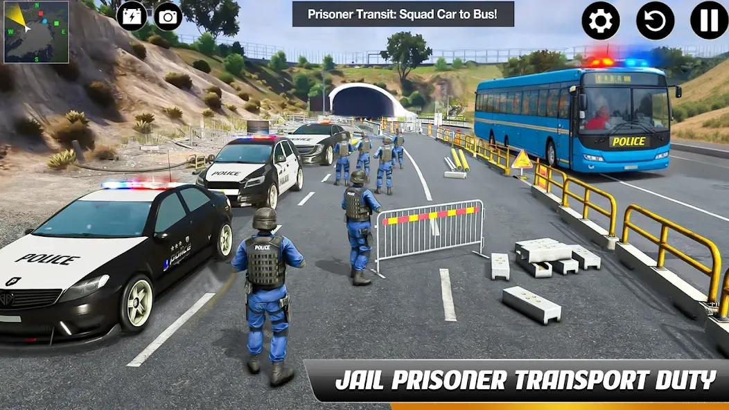 Скачать Police Bus Simulator Bus Games взлом на бесконечные деньги + мод меню screen 2