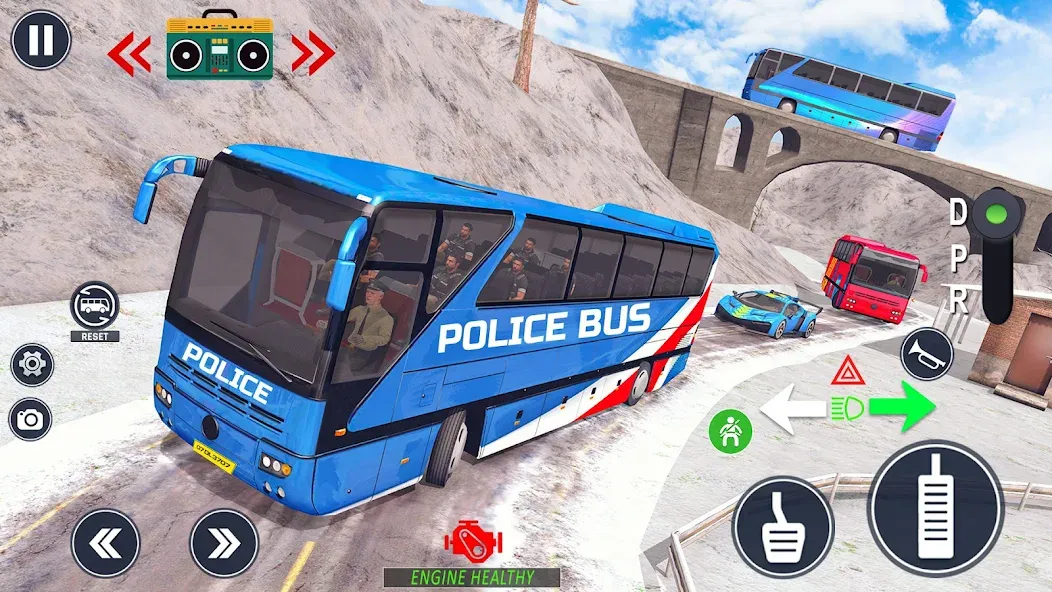 Скачать Police Bus Simulator Bus Games взлом на бесконечные деньги + мод меню screen 5